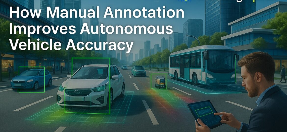 High-quality manual data annotation improving autonomous vehicle perception and object detection accuracy for machine learning and computer vision models.