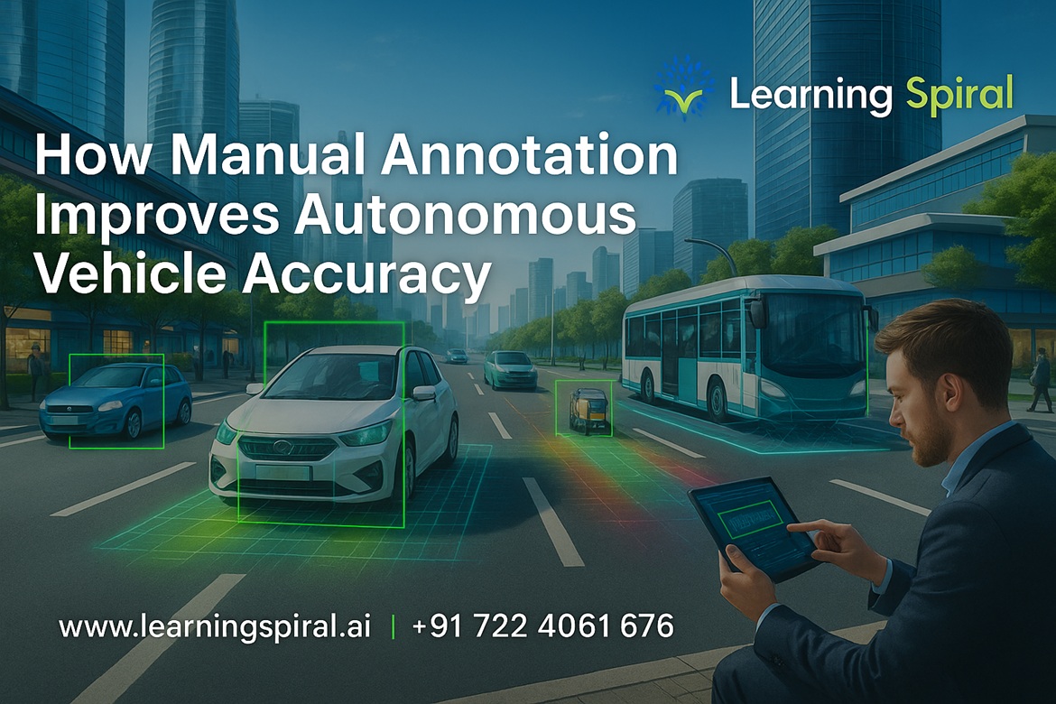 High-quality manual data annotation improving autonomous vehicle perception and object detection accuracy for machine learning and computer vision models.