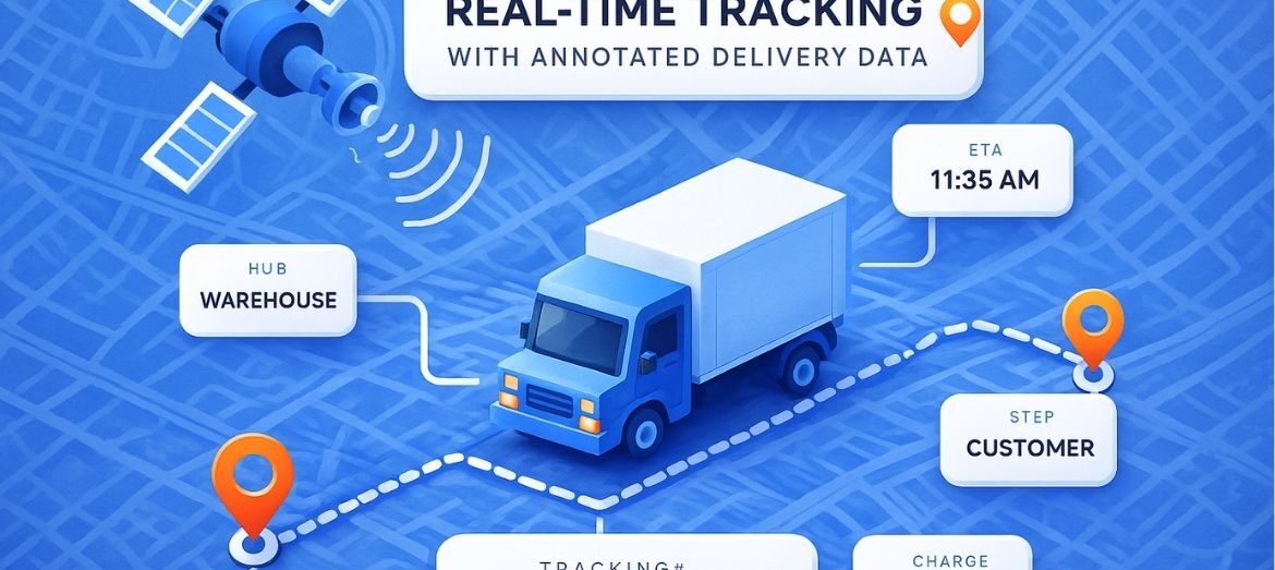 Real-time tracking powered by annotated delivery data.