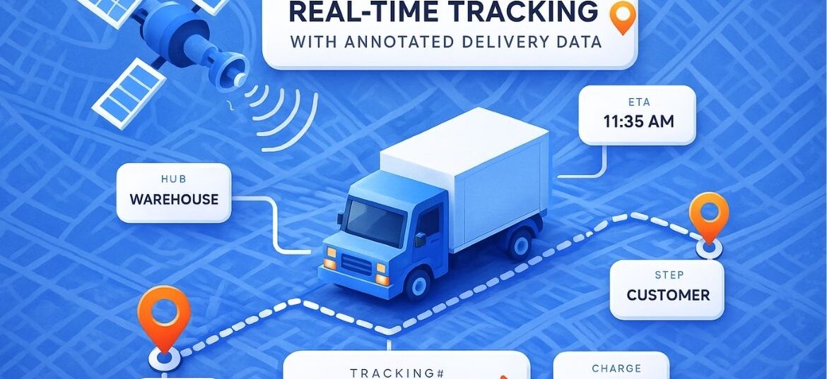 Real-time tracking powered by annotated delivery data.